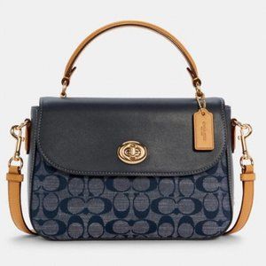 Satchel In Signature Chambray Denim Multi
